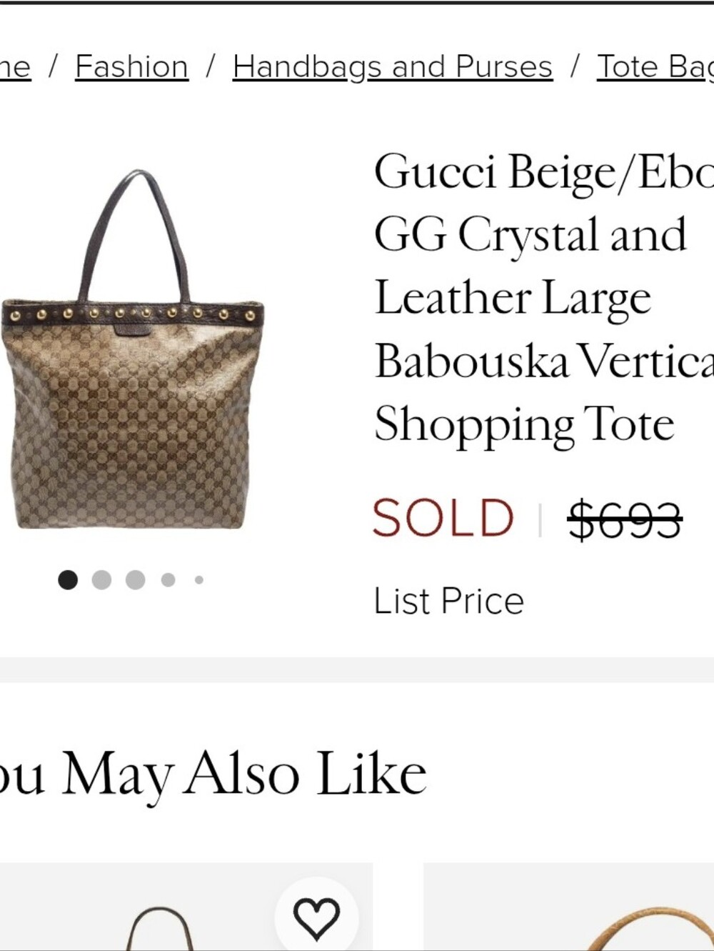 Gucci GG Crystal Babouska Tote - Picture 15 of 15